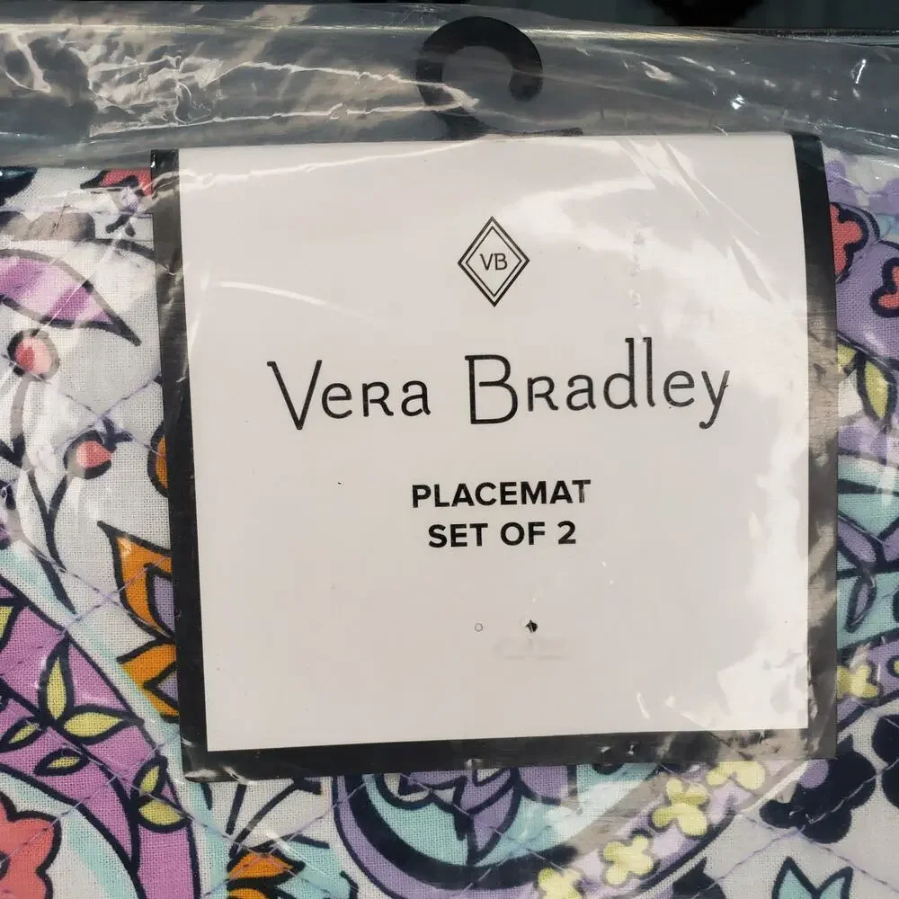 Vera Bradley Maddalena Paisley Soft Placemats Set of 2 Floral NWT